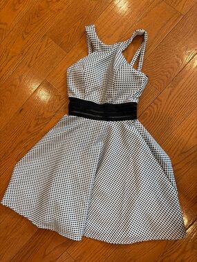 City Studio Black & White Fit & Flare Dress | Size 0 | Cocktail Dress Party